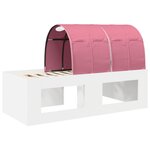 vidaXL Lit avec Tunnel 4 Pièces Blanc et rose Bois d'ingénierie