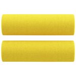 vidaXL Ensemble de canapés 3 Pièces avec coussins jaune clair tissu