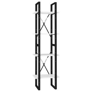 vidaXL Bibliothèque à 4 niveaux blanc 40x30x140 cm bois d'ingénierie
