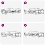 vidaXL Ensemble de canapés d'extérieur 11 pc Blanc et noir