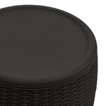 vidaXL Boîte de rangement de jardin 4 en 1 noir polypropylène