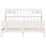 vidaXL Lit bibliothèque sans matelas blanc 180x200 cm bois pin massif