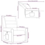 vidaXL Fauteuil inclinable de massage électrique gris nuage tissu