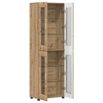 vidaXL Haut Armoire avec porte FLORIN Chêne artisanal 60 x 35 x 182 cm