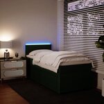 vidaXL Sommier à lattes de lit avec matelas Vert foncé 90x200 cm