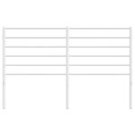 vidaXL Tête de lit métal blanc 150 cm