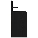 vidaXL Table de chevet avec 2 tiroirs noir 38x34x80 cm