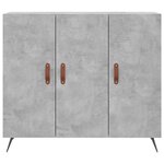 vidaXL Buffet gris béton 90x34x80 cm bois d'ingénierie