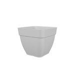 Pot à fleurs et plantes carré plastique 37 x 37 cm - Blanc
