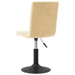 vidaXL Chaises pivotantes à manger lot de 2 crème velours