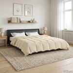vidaXL Duvet complet toute l'année 200 x 240 cm 4 saisons Crème