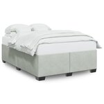 vidaXL Cadre de lit Gris clair 160x200 cm Velours