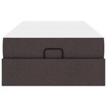 vidaXL Cadre de lit avec matelas Marron foncé 100 x 200 cm tissu