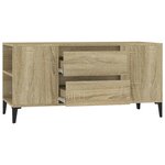 vidaXL Meuble TV Chêne sonoma 102x44 5x50 cm Bois d'ingénierie