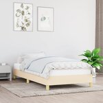 vidaXL Cadre de lit sans matelas crème 90x200 cm tissu