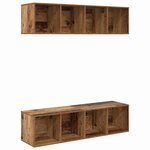 vidaXL Ensemble meuble TV 2 Pièces Bois Ancien 37 x 37 x 142 5 cm