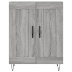 vidaXL Buffet haut Sonoma gris 69 5x34x180 cm Bois d'ingénierie