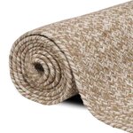 vidaXL Tapis Naturel et blanc 240 x 340 cm Jute