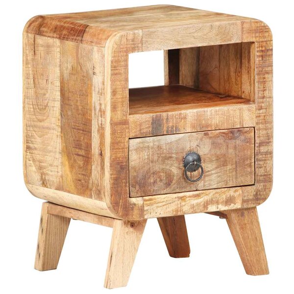 vidaXL Table de chevet 30x30x41 cm Bois de manguier brut