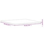 vidaXL Dessus de table 70x70x1 5 cm carré bois massif de hêtre