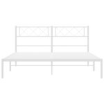 vidaXL Cadre de lit métal sans matelas et tête de lit blanc 140x200 cm