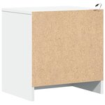 vidaXL Armoire de chevet avec lumières LED blanc bois d'ingénierie