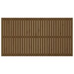 vidaXL Tête de lit murale Marron miel 204x3x110 cm Bois massif de pin