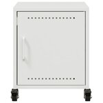 vidaXL Table de chevet blanc 36x39x43 5 cm acier