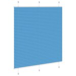 vidaXL Store plissé bleu 120x100 cm largeur du tissu 119 4cm polyester