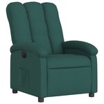 vidaXL Fauteuil inclinable électrique Vert foncé Tissu