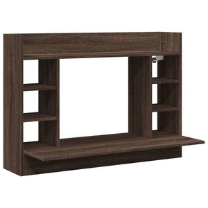 vidaXL Bureau mural chêne marron 105x48x75 cm bois d'ingénierie