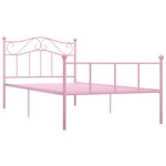 vidaXL Cadre de lit sans matelas rose métal 100x200 cm