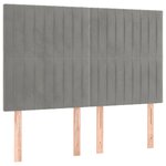 vidaXL Sommier à lattes de lit et matelas Gris clair 140x200cm Velours