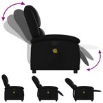 vidaXL Fauteuil de massage inclinable noir similicuir