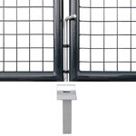 vidaXL Portail en maille Acier galvanisé 289x100 cm Gris