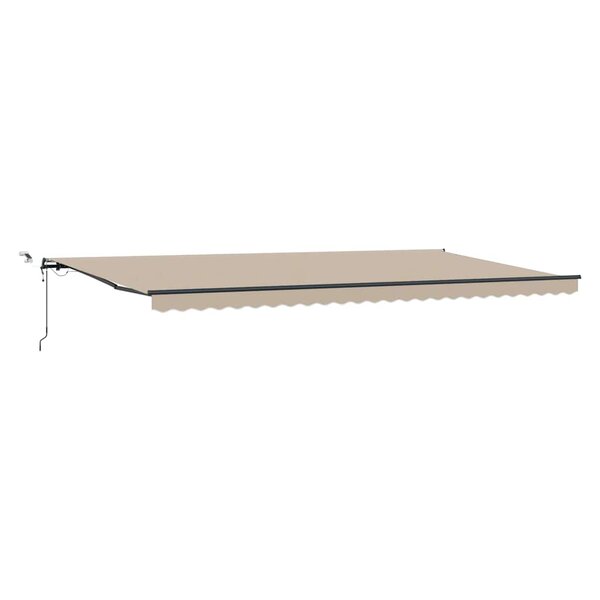 vidaXL Auvent Rétractable avec Beige 600 × 300 cm tissu