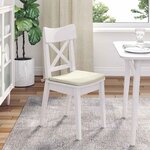 vidaXL Coussins de siège 4 Pièces Crème 40 x 40 x 3 cm Velours