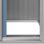 vidaXL Abri de jardin Gris 126x97 5x177 cm Acier galvanisé