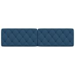vidaXL Coussin de tête de lit bleu 200 cm tissu