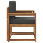 vidaXL Canapé d’extérieur Bois d'acacia massif et polyester Naturel