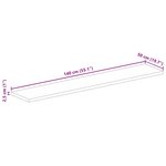 vidaXL Dessus de table rectangulaire bois massif de manguier brut