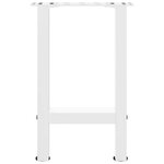 vidaXL Pieds de table basse Blanc 2 pièces 38 x (42-43) cm Acier