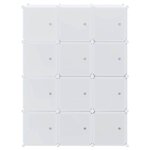 vidaXL Cubes de rangement 12 Pièces avec tiges de suspension PP