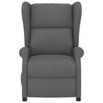 vidaXL Fauteuil inclinable électrique à oreilles gris foncé tissu