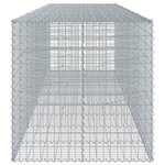 vidaXL Panier gabion avec couvercle 450x100x100 cm fer galvanisé