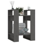 vidaXL Bibliothèque/Séparateur de pièce Gris 41x35x57 cm Pin solide