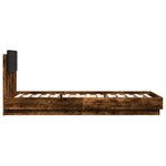 vidaXL Cadre de lit sans matelas chêne fumé 100x200 cm