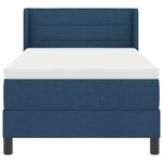vidaXL Lit Box Spring avec matelas bleu  90 x 200 cm  en tissu.