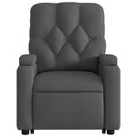 vidaXL Fauteuil inclinable de massage électrique Gris foncé Tissu