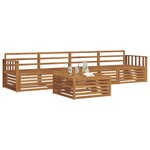 vidaXL Ensemble de canapés d'extérieur 5 Pièces Naturel